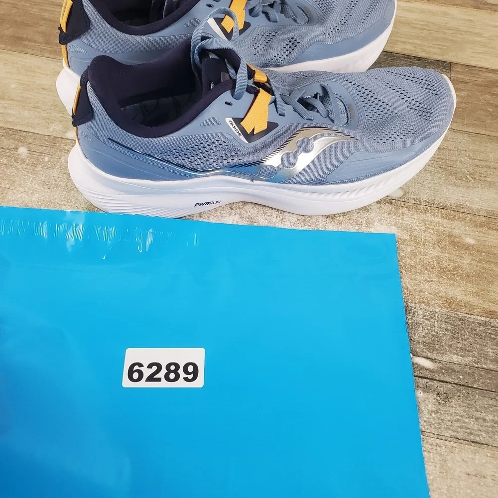 Saucony Guide 15 Womens Shoe Sz 10 Running Sky Blue Mesh Lace Up Low Top Sneaker